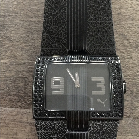 Puma analog watch with black rhinestones - Picture 3 of 3