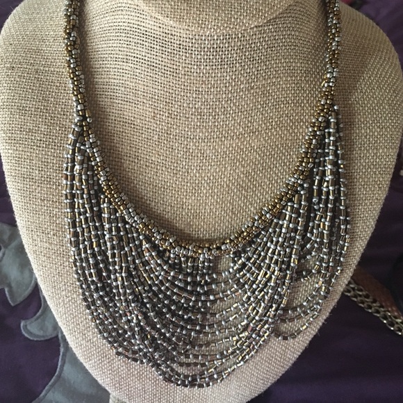 Small beaded statement necklace