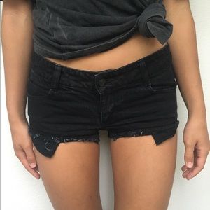 black shorts