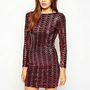 Brand new club L sequin shift open back  mini