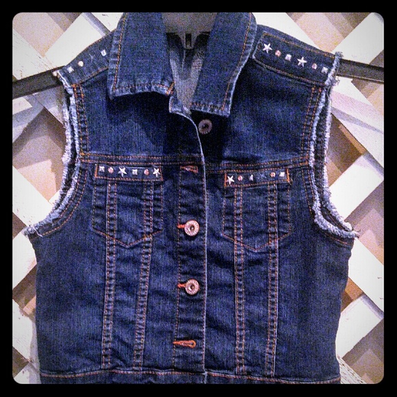 Girls Blue Jean Vest