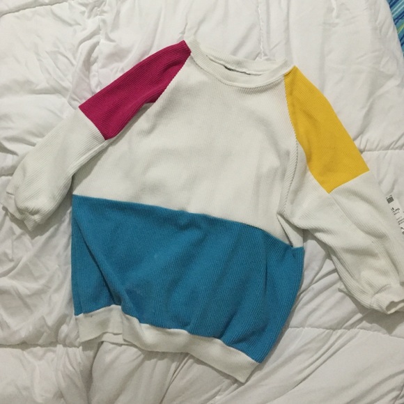 Vintage Color Block Sweater