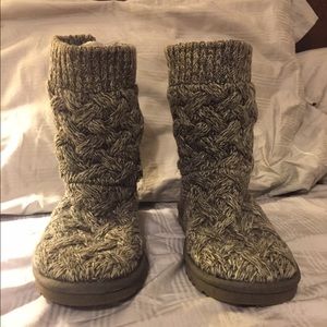 Knit lace-up UGGs