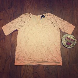 💥LAST MARKDOWN💥 New Directions Pink Lace Top