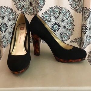 Elaine Turner black suede pumps