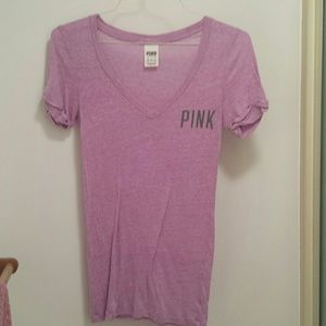 PINK light purple v neck