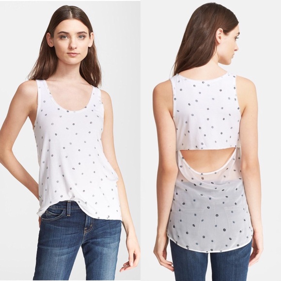 NWT Rag & bone white open back silk tank