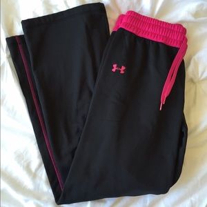 Under Armor Sweat Pants Pink and Black