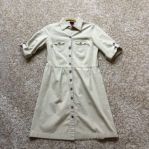Khaki Shirt Dress