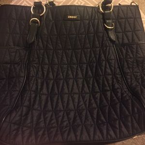 Black, large, DKNY satchel