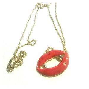 Red Lips Necklace