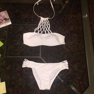 •white neck-high fish net bikini• BUY NOW