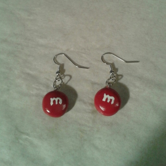 M & M Earrings, RED