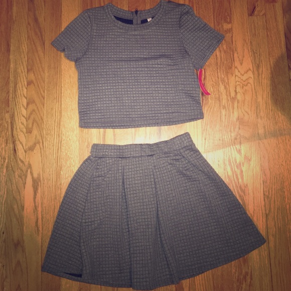 Matching skirt and crop top set