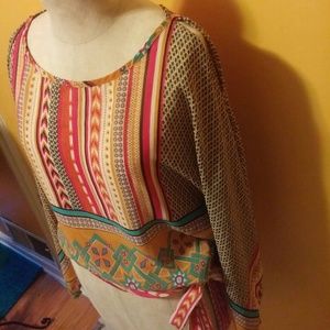 Chiffon Batwing Style Top