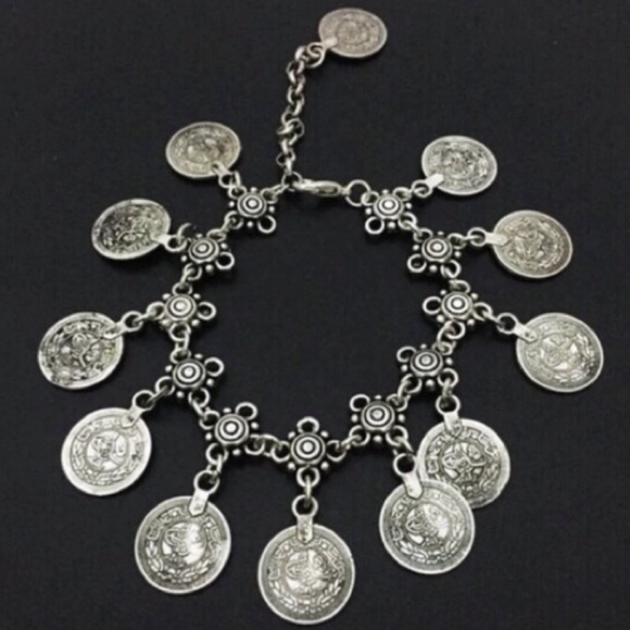 Price Drop!❤️Boho Coin Ankle Bracelet - SILVER - Picture 3 of 3