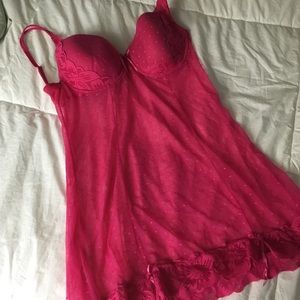 Hot pink sz XL sheer lingerie