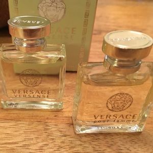 Two Versace mini perfumes