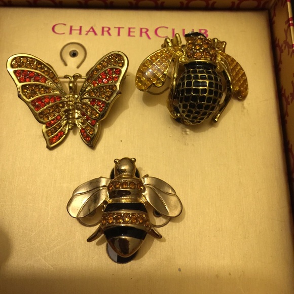 Charter club bumblebee and butterfly brooch - Picture 1 of 4