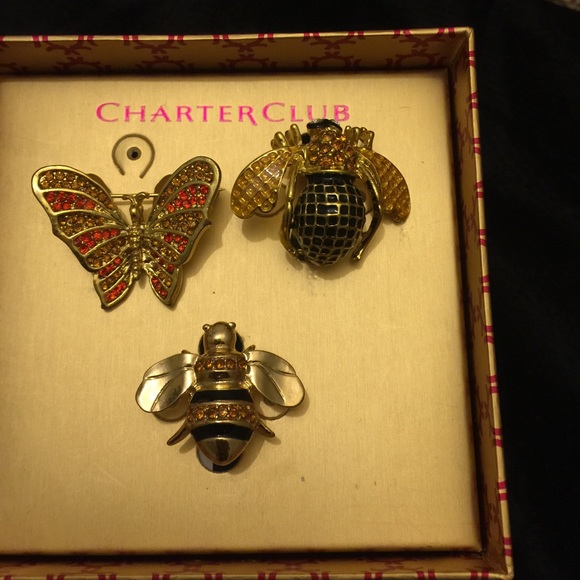 Charter club bumblebee and butterfly brooch - Picture 3 of 4