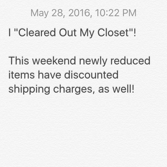 Closet Clear Out Weekend!