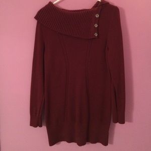 Maroon sweater dress