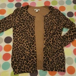 Old Navy Leopard Print Cardigan