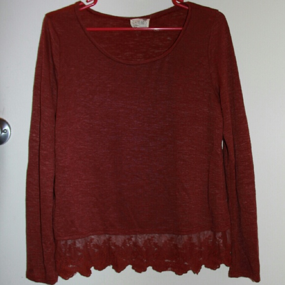 LA Hearts (Pacsun) crochet trim sweater