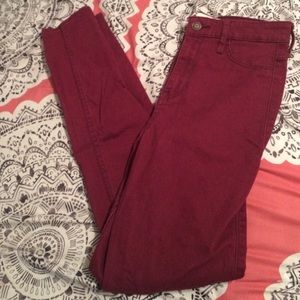Maroon Hollister Jeans