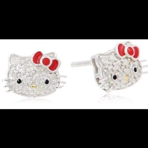 Hello kitty diamond earrings