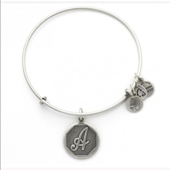 Silver A Alex and Ani Charm Bracelet Bangle