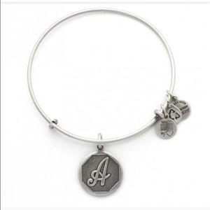 Silver A Alex and Ani Charm Bracelet Bangle