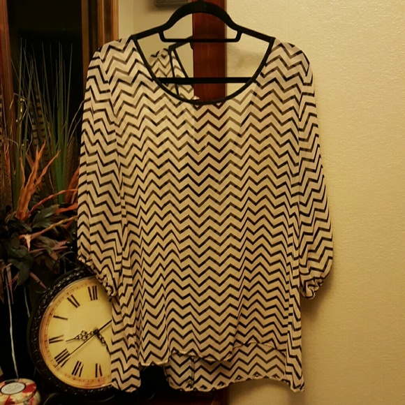 Sheer High-low Blouse