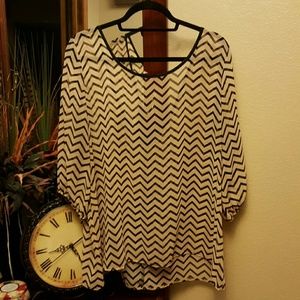 Sheer High-low Blouse