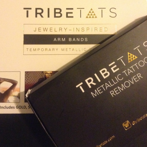 Tribetats metallic armband tattoos & remover pads