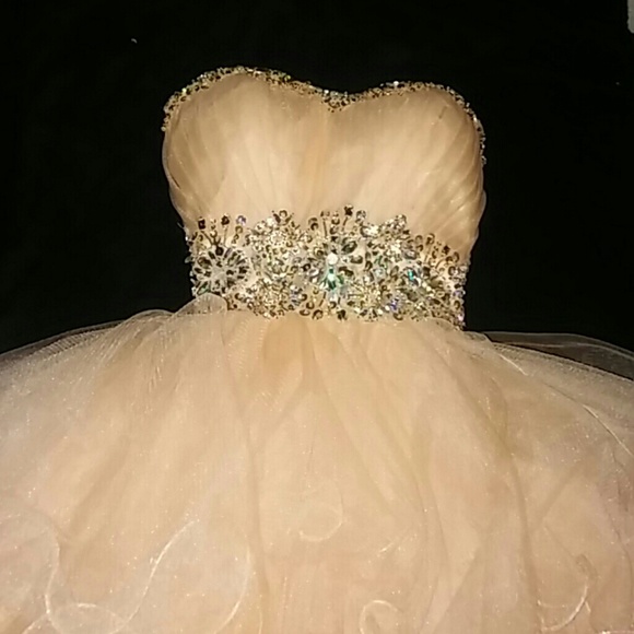 Champagne homecoming dress