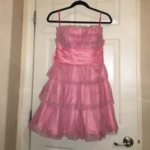 Pink glittery Betsey Johnson dress