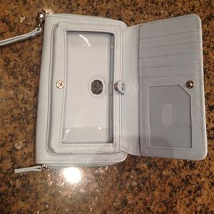 Safe Keeper sky blue RFID-blocking travel wallet