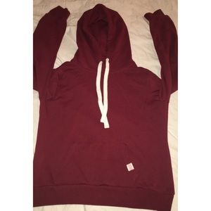 BRAND NEW White Stringed Maroon Hoodie