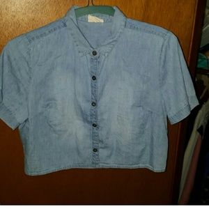 TILLYS DENIM CROP TOP