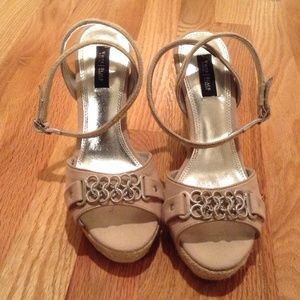 Stylish Beige Wedge Shoes