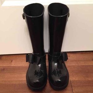 Like new black RED Valentino rain boots size 5