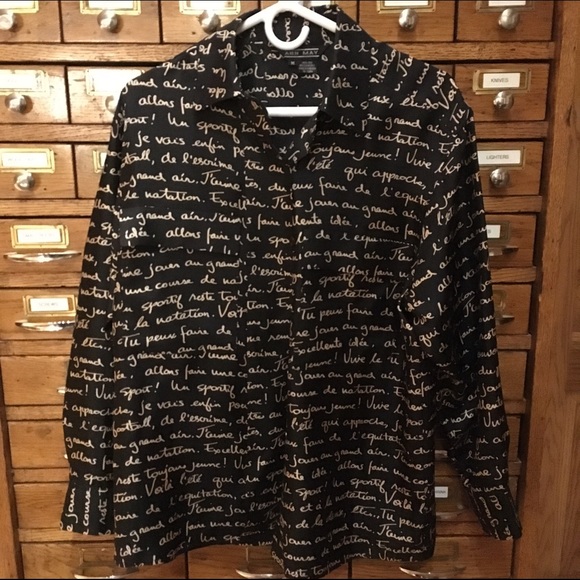 Silk French button down