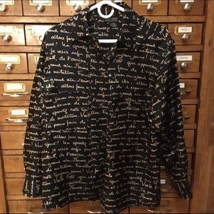 Silk French button down