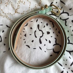 Mint Green Faux Leather Belt