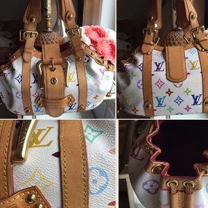 Authentic Louis Vuitton Multi Color Theda Pm Tote.