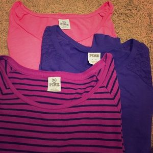 VS PINK Long Sleeved Tee Bundle!!!