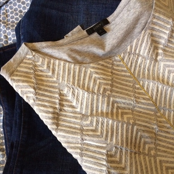 J. Crew chevron embroidered blouse - XL