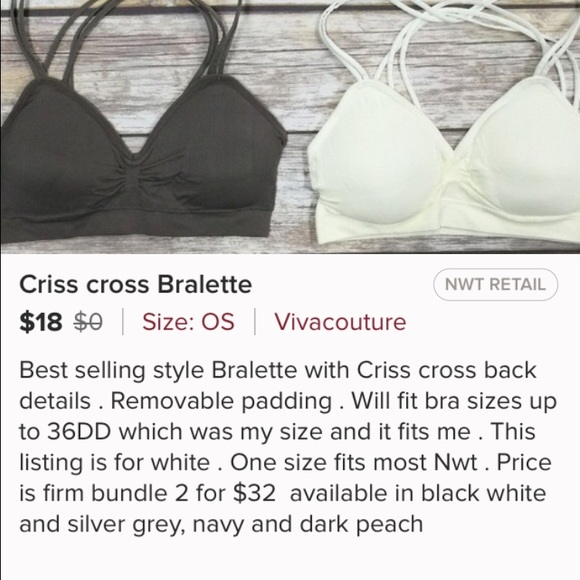 Restocked • Criss Cross Bralettes - Picture 4 of 4