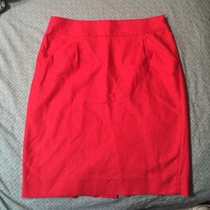 J Crew pencil skirt bright coral